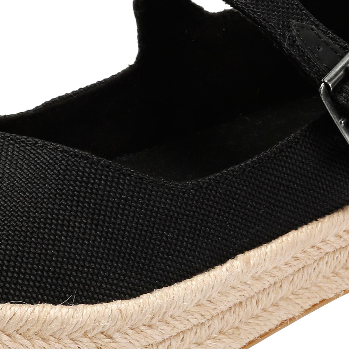 TOMS Carolina Mary Jane Textile Women's Black Espadrilles
