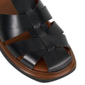 Dune Lisherman Leather Women's Black Sandals