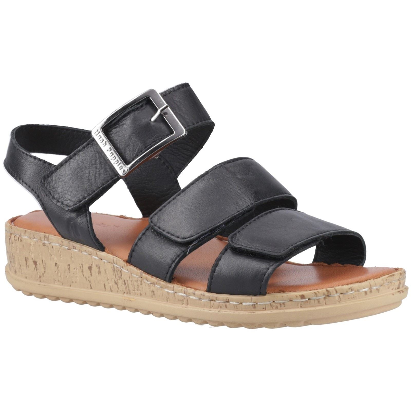 Hush Puppies Eliana Sandal Leather Women's Black Sandals