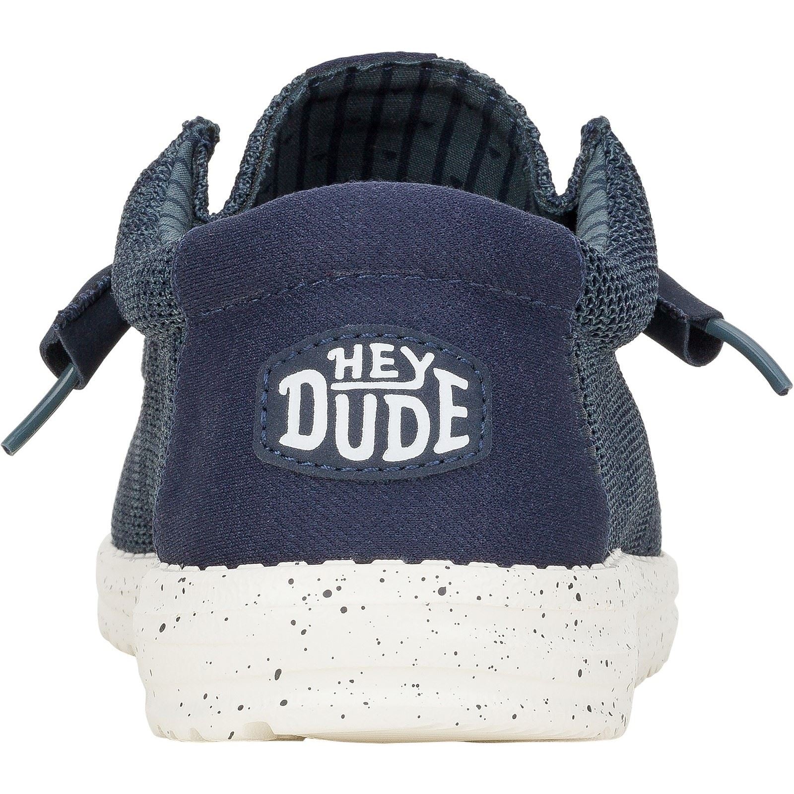 HEYDUDE Wally Stretch Mesh Synthetic Men's Navy Shoes