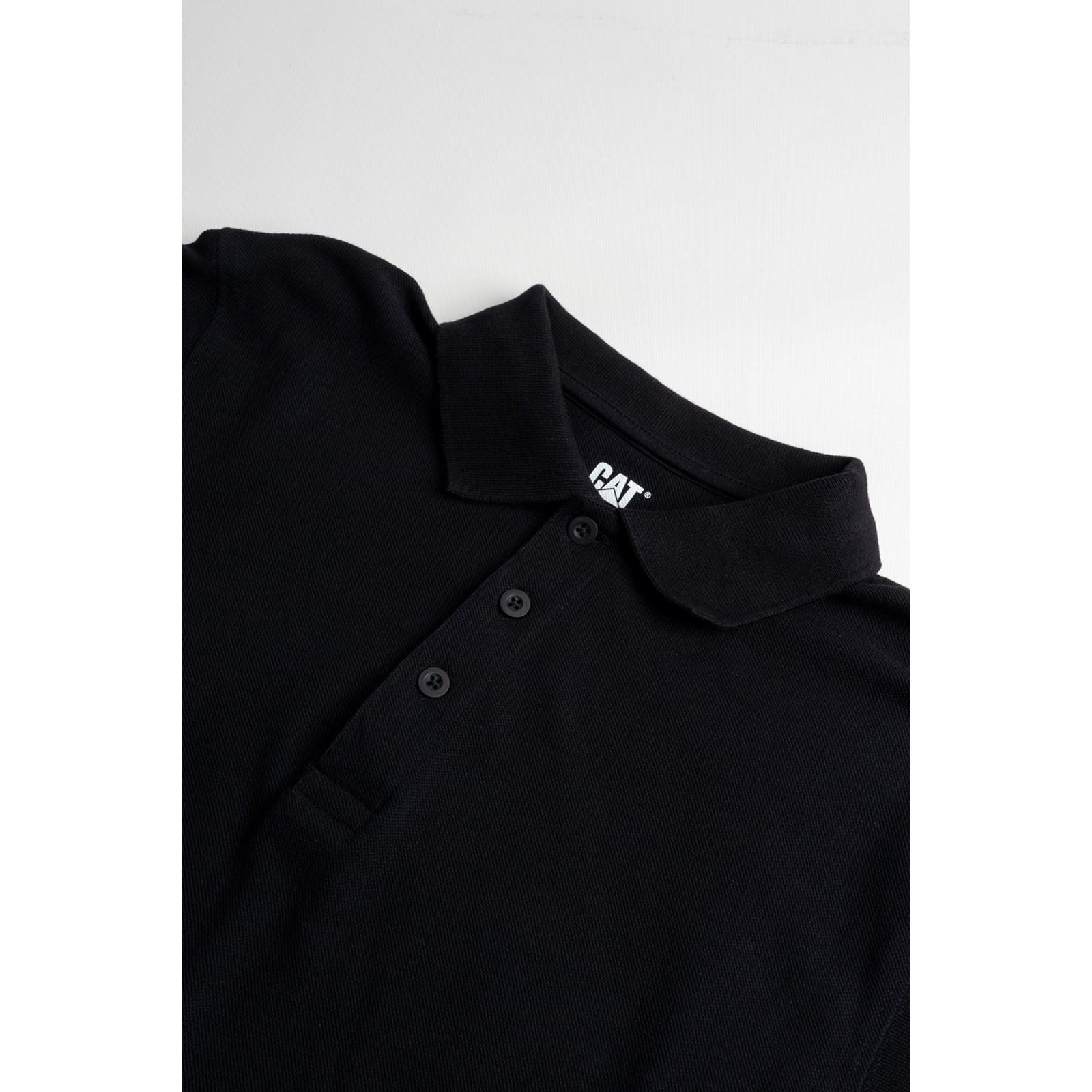 Caterpillar Essentials Cotton Men's Black Polo Shirt