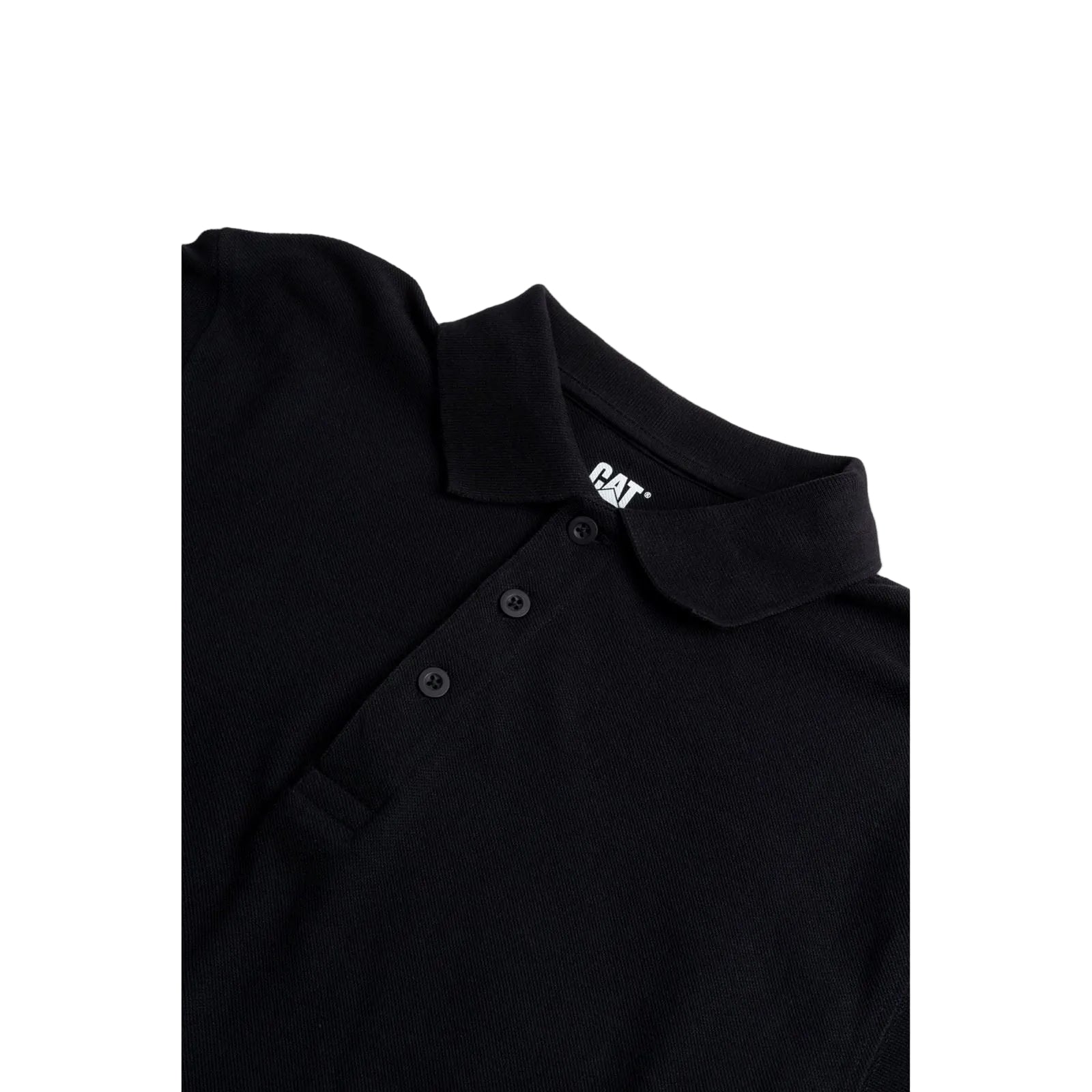 Caterpillar Essentials Cotton Men's Black Polo Shirt