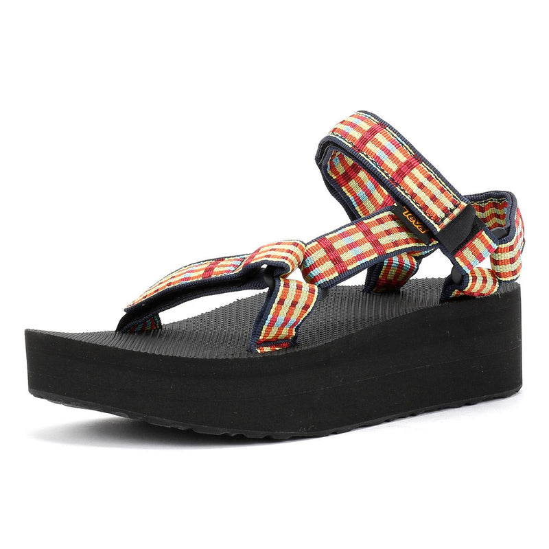 Teva Flatform Universal Women's Check/Lemon Drop Sandals