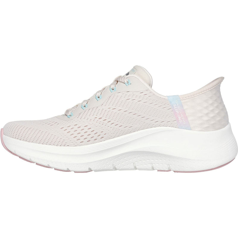 Skechers Arch Fit 2.0 - Easy Chic Textile Women's Natural/Pink Trainers