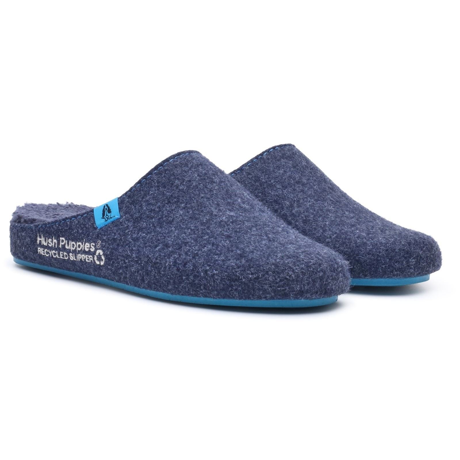 Hush Puppies The Good Polyester Men's Navy Blue Slippers