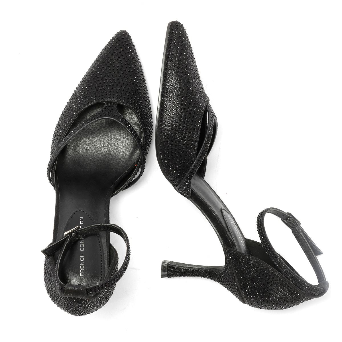 French Connection Nina Rhinstone Stilleto Women's Black Heels