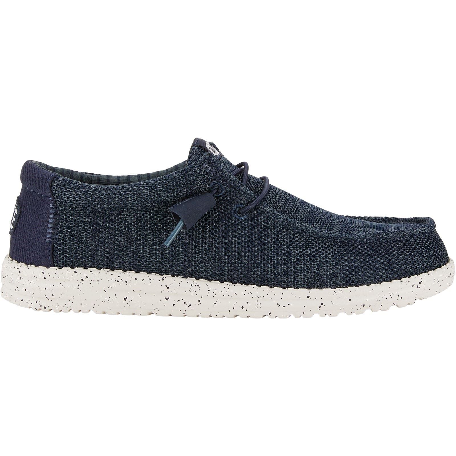 HEYDUDE Wally Stretch Mesh Synthetic Men's Navy Shoes