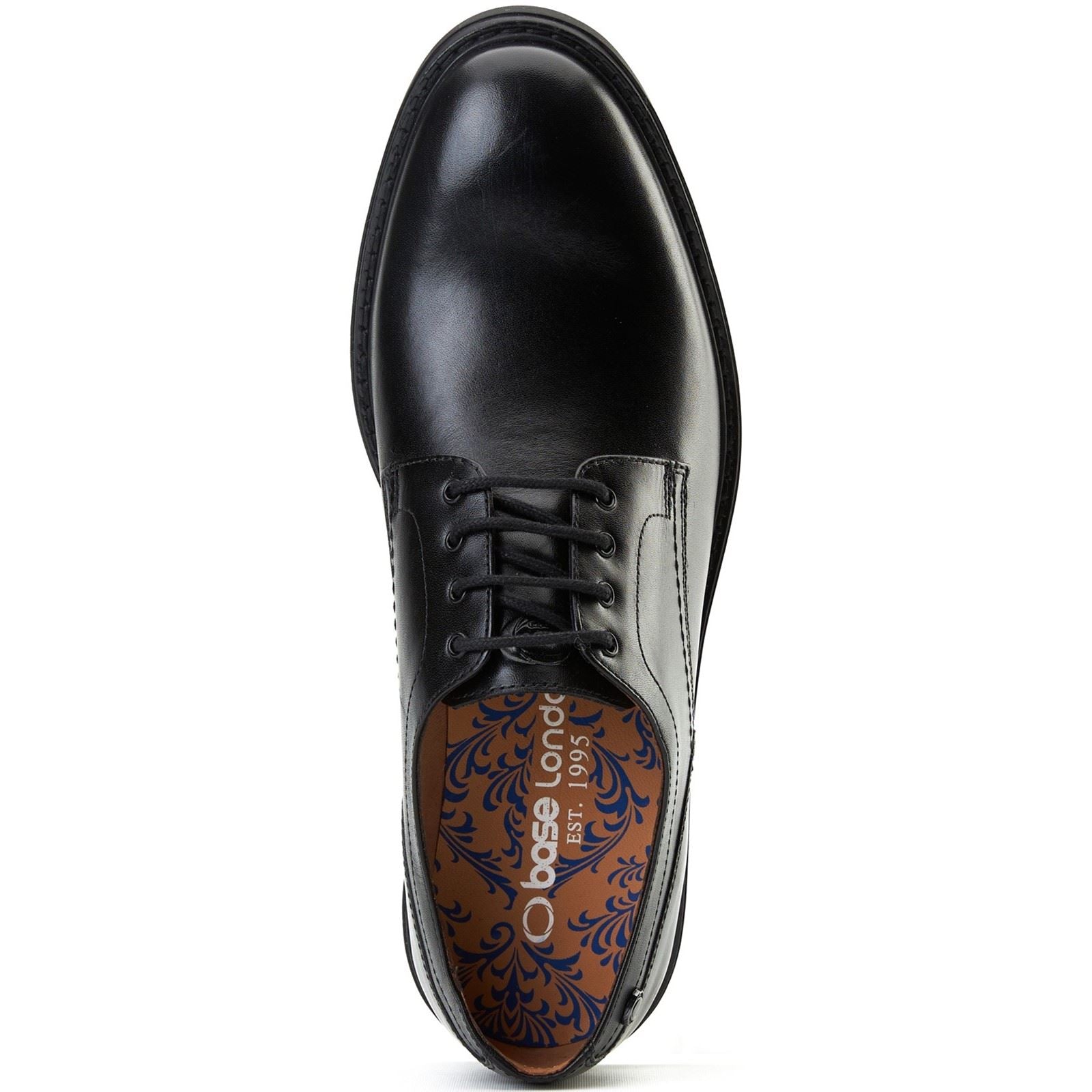 Base London Durham Leather Men's Black Lace-Up Shoes