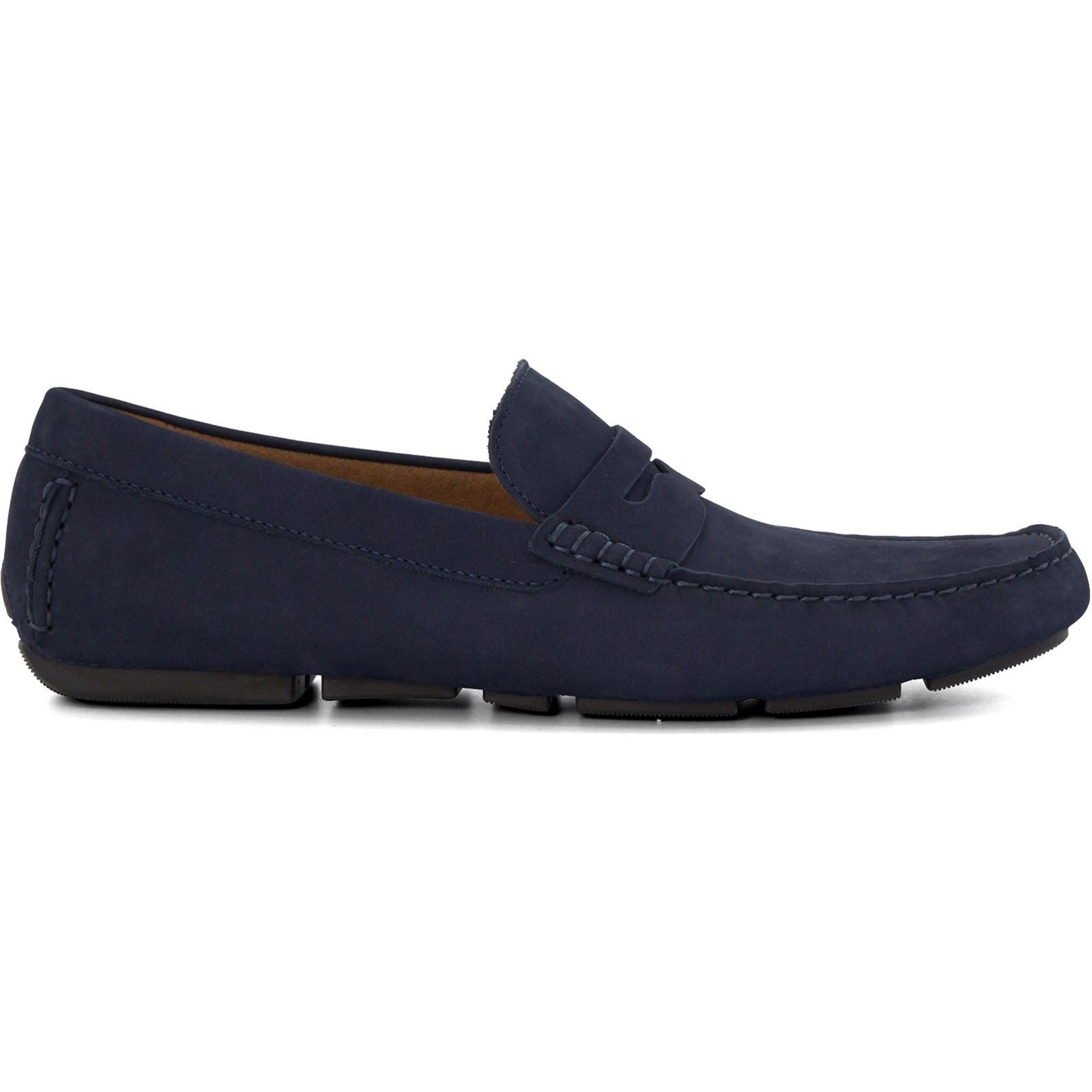 Dune Bradlay Suede Men's Blue Moccasins Shoes