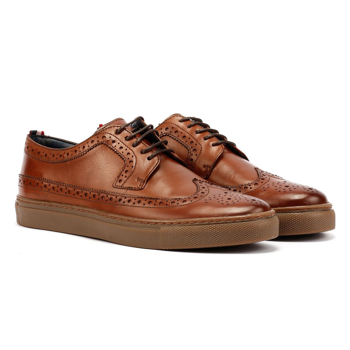 Ben Sherman Preston Leather Men's Reddish Brown Lace-Up Shoes