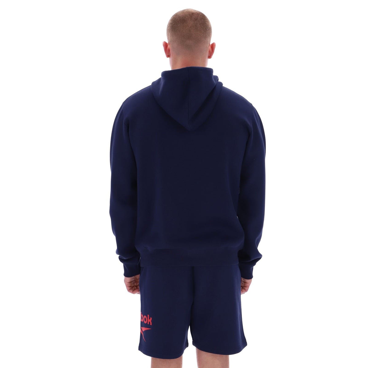 Reebok Trent 2-Col Logo Hoody Cotton Men's Blue Hooded Sweatshirt