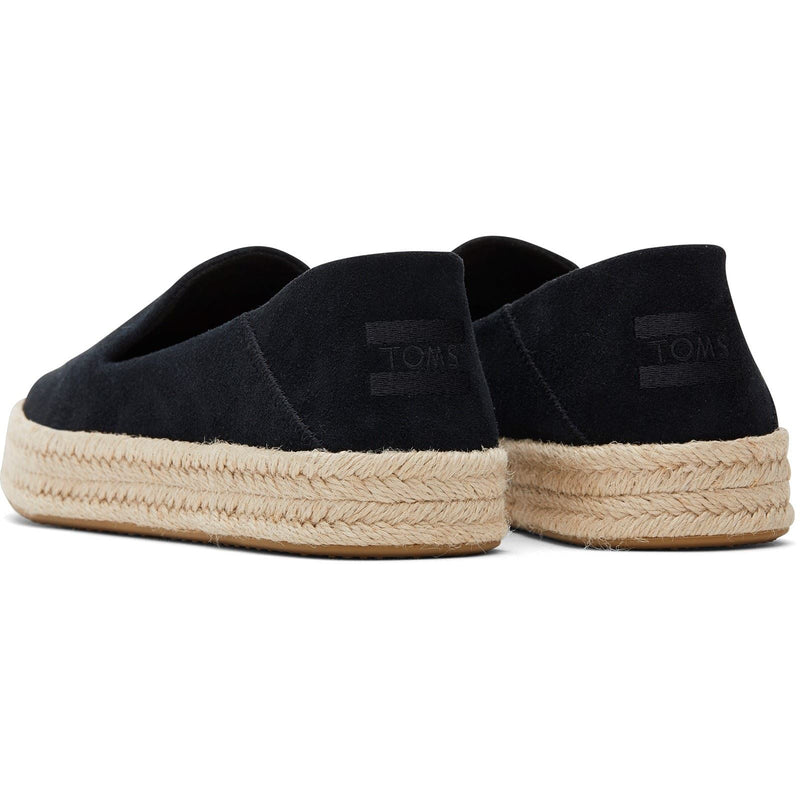 TOMS Carolina 100% Cow Women's Black Espadrilles