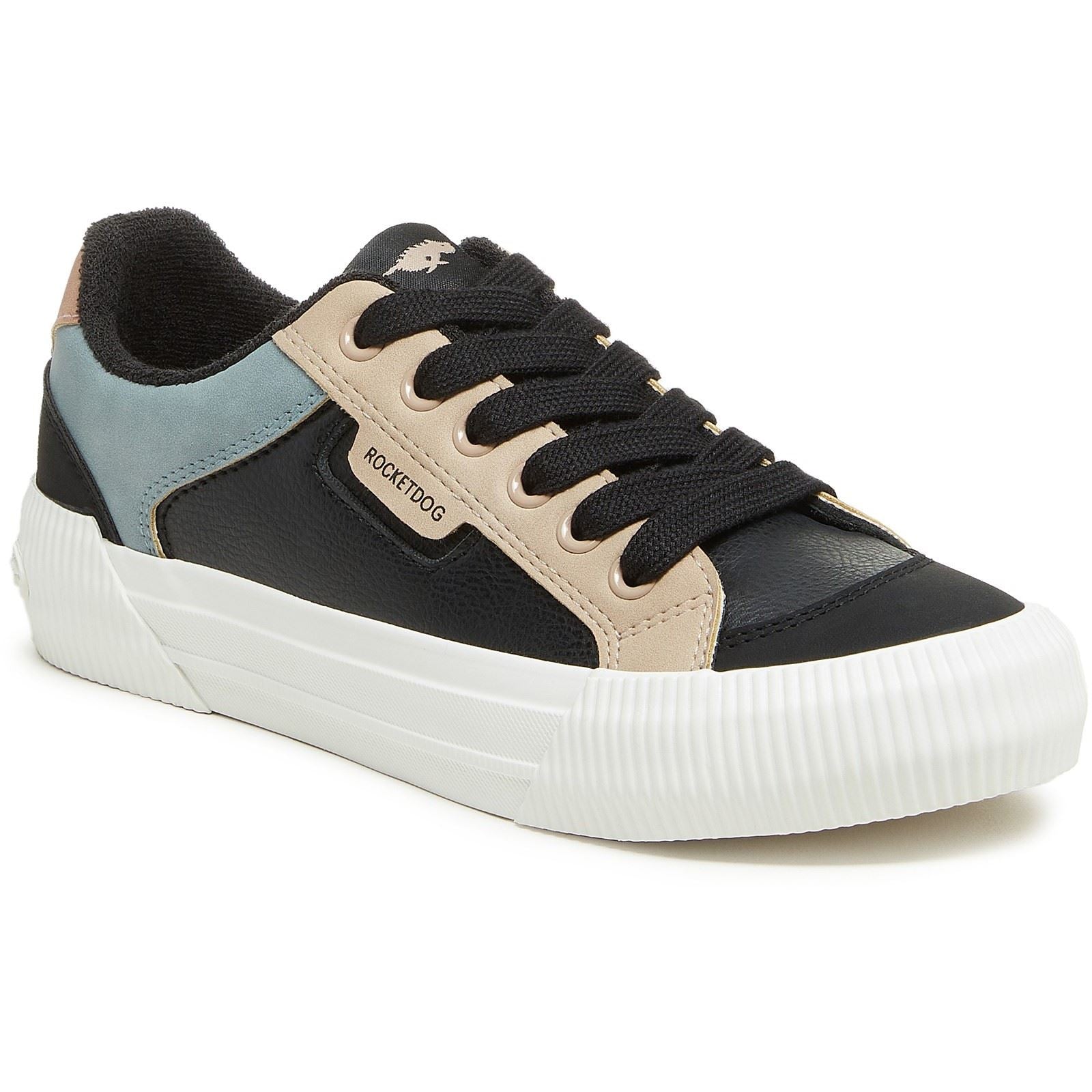 Rocket Dog Cheery Blocked Sporty Synthetic Women's Black Combo Trainers