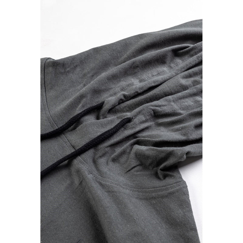 Caterpillar Hooded Long Sleeve Cotton Men's Grey T-Shirt