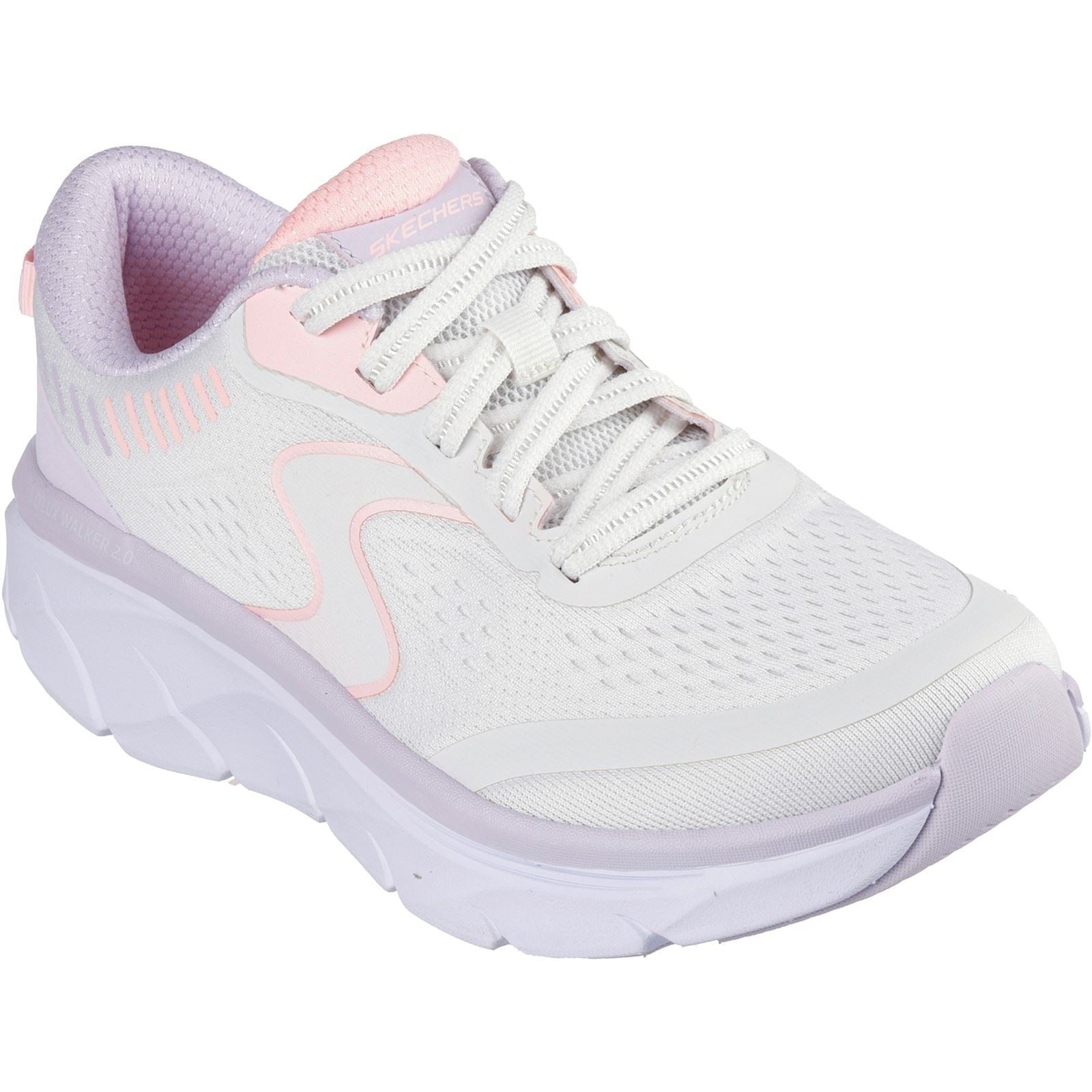 Skechers D'Lux Walker 2.0 Active Pace Textile Women's Off White/Pink Trainers