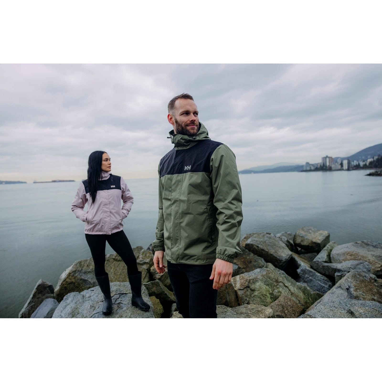 Helly Hansen Sport Vancouver Men's Green Rain Jacket