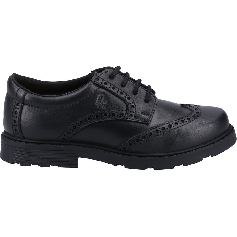 Hush Puppies Jacob Leather Youth Boy's Black Brogues