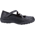 Skechers Breathe-Easy Playground Poppies Leather Junior Black Shoes