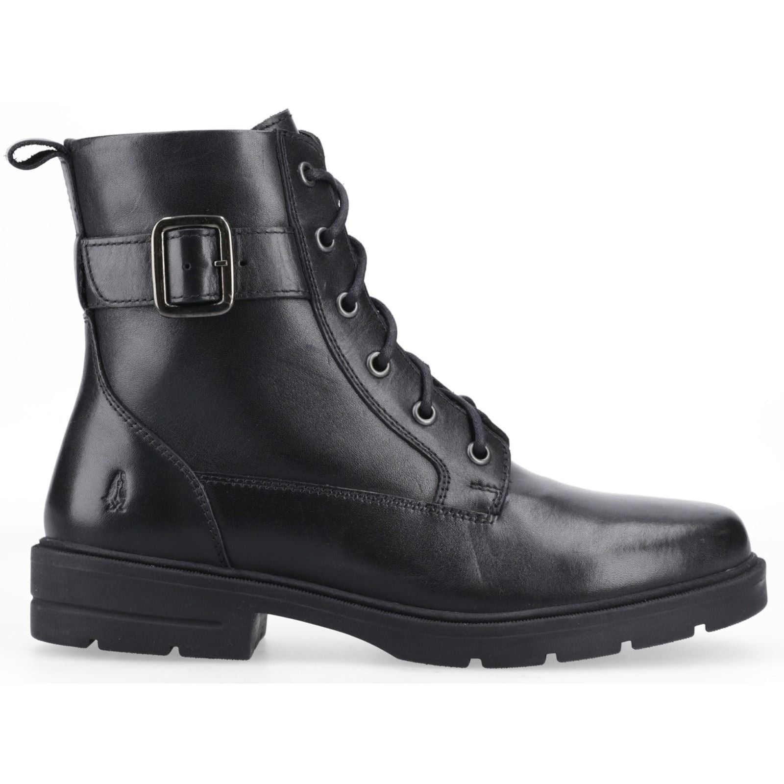 Hush Puppies Teagan Biker Leather Women's BLACK Boots