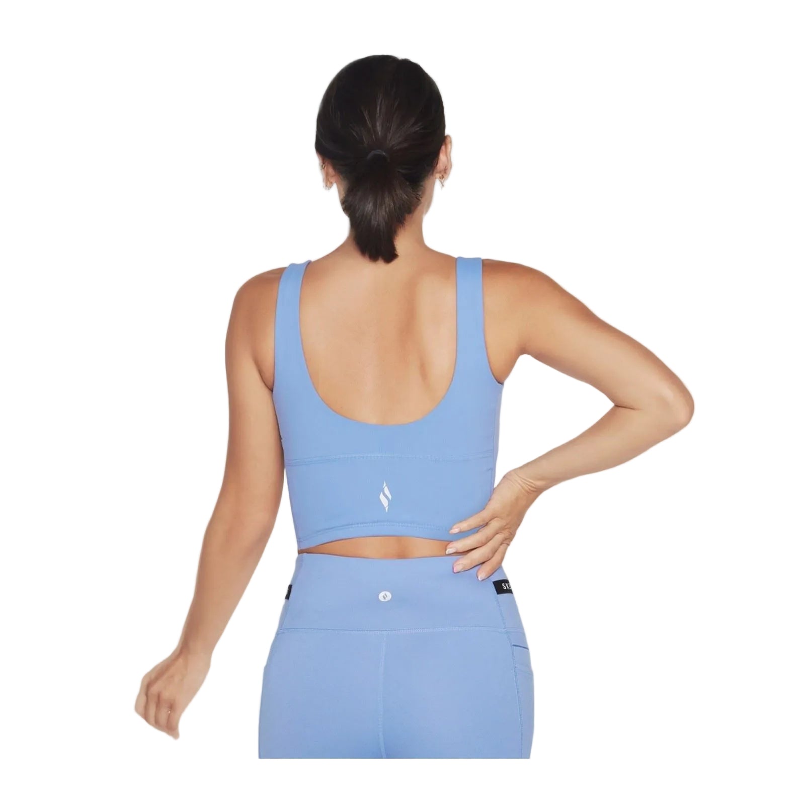 Skechers Performance Goflex Joy Longline Bra Nylon Women's Blue Sports Bra