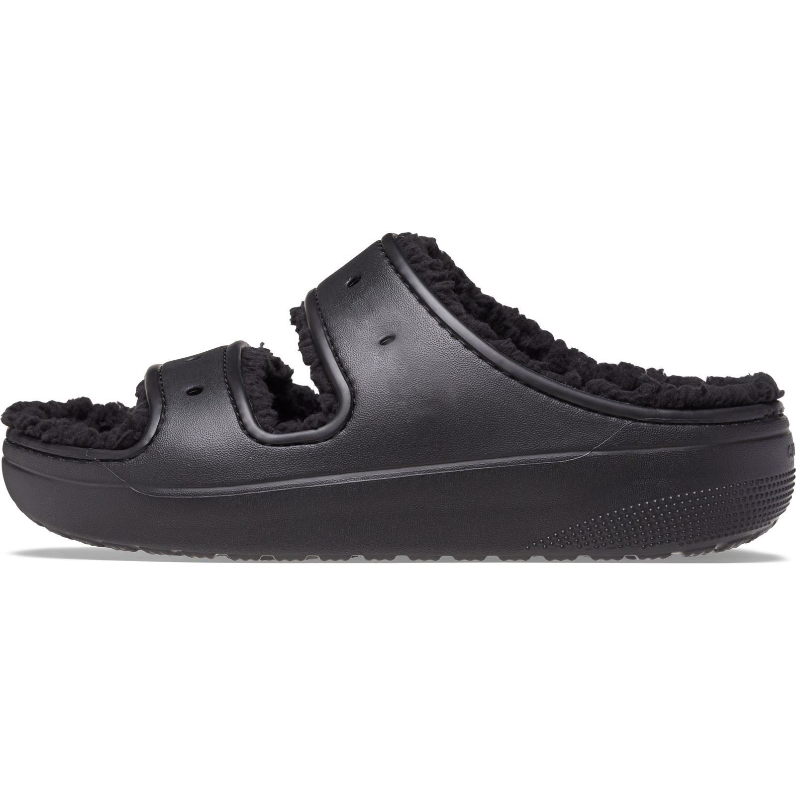 Crocs Classic Cozzzy Synthetic Women's Black Sandals