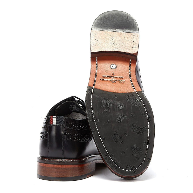 Ben Sherman Archie Brogue Leather Men's Black Lace-Up Shoes