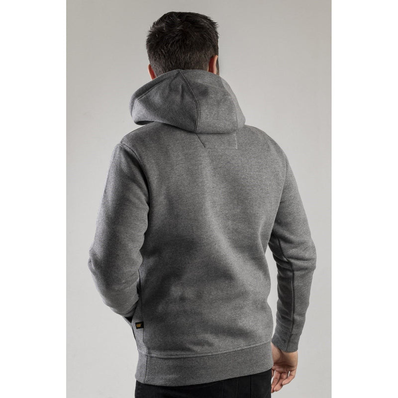 Caterpillar Trademark Cotton Men's Grey Hooded Sweatshirt