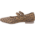Hush Puppies Nancy Mary Jane Leather Women's Leopard Flats