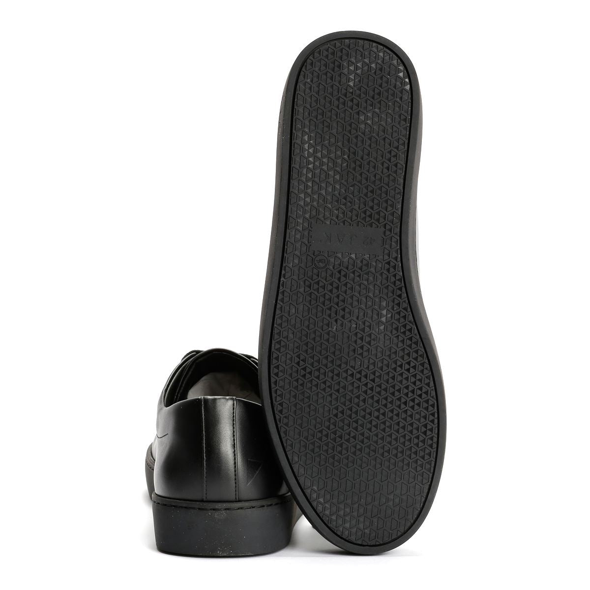 JAK Royal Leather Men's All Black Trainers