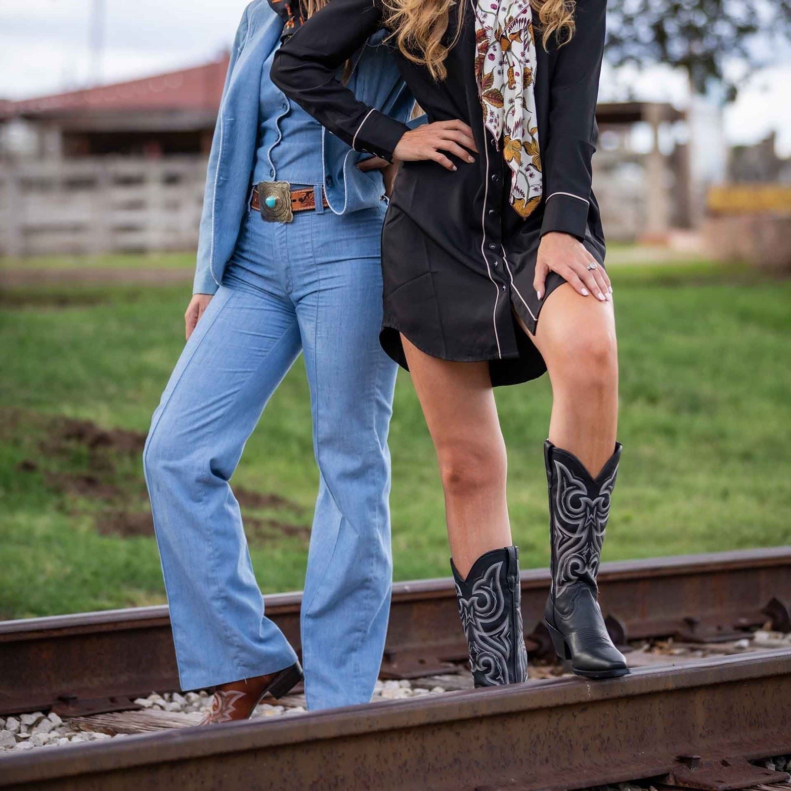 Durango Crush Faux Leather Women's Black Boots