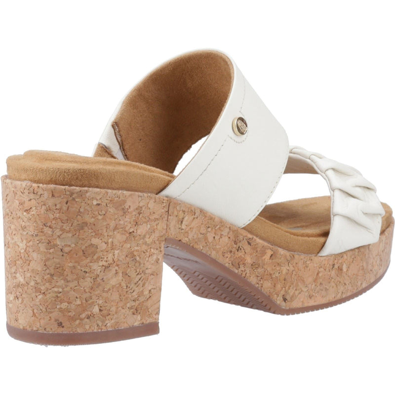 Hush Puppies Poppy Leather Women's Cream Sandals
