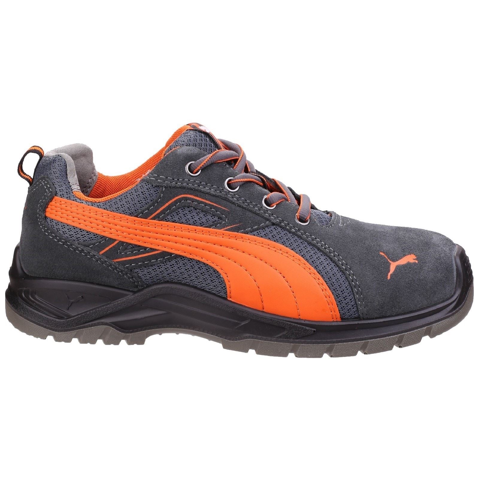 Puma Safety Omni Flash Low Suede Grey/Orange Safety Trainers