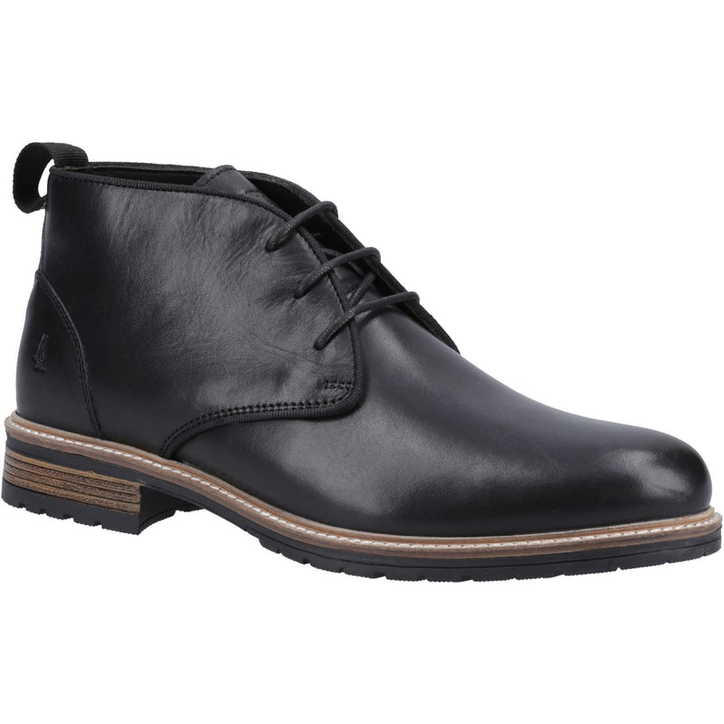 Hush Puppies Ricky Leather Men's Black Ankle Boots