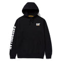 Caterpillar Trademark Banner Cotton Men's Black Hooded Sweatshirt