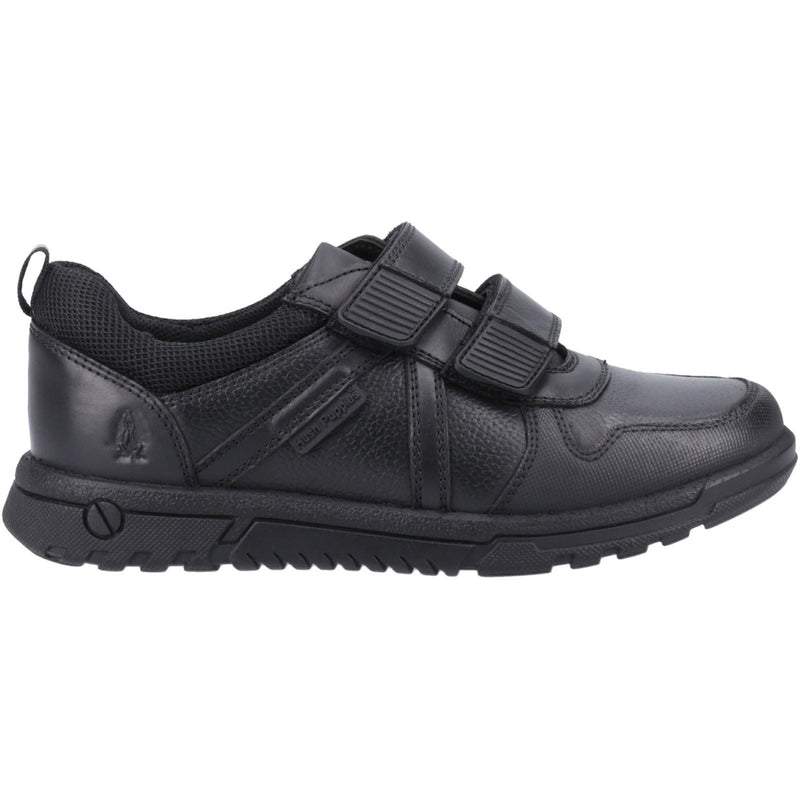 Hush Puppies Spencer Leather Junior Black Shoes