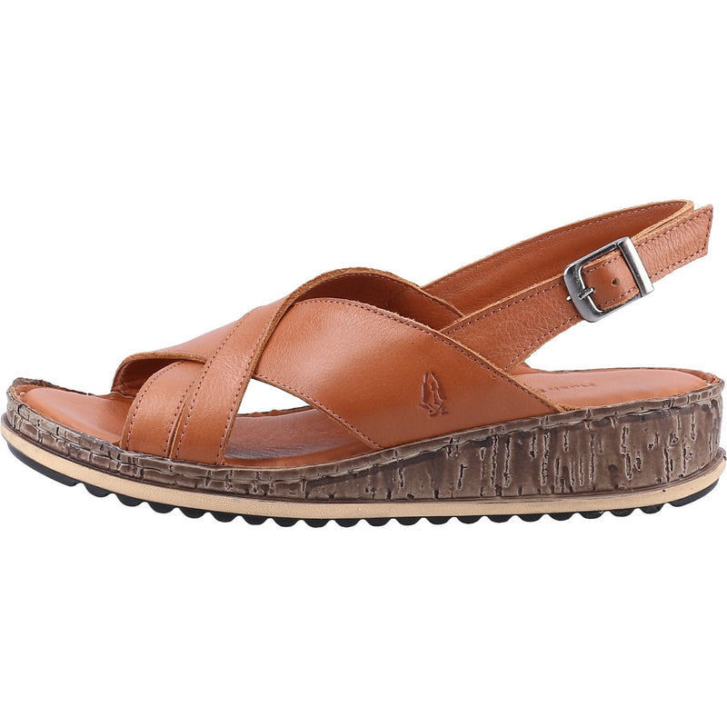 Hush Puppies Elena Leather Women's Tan Wedges