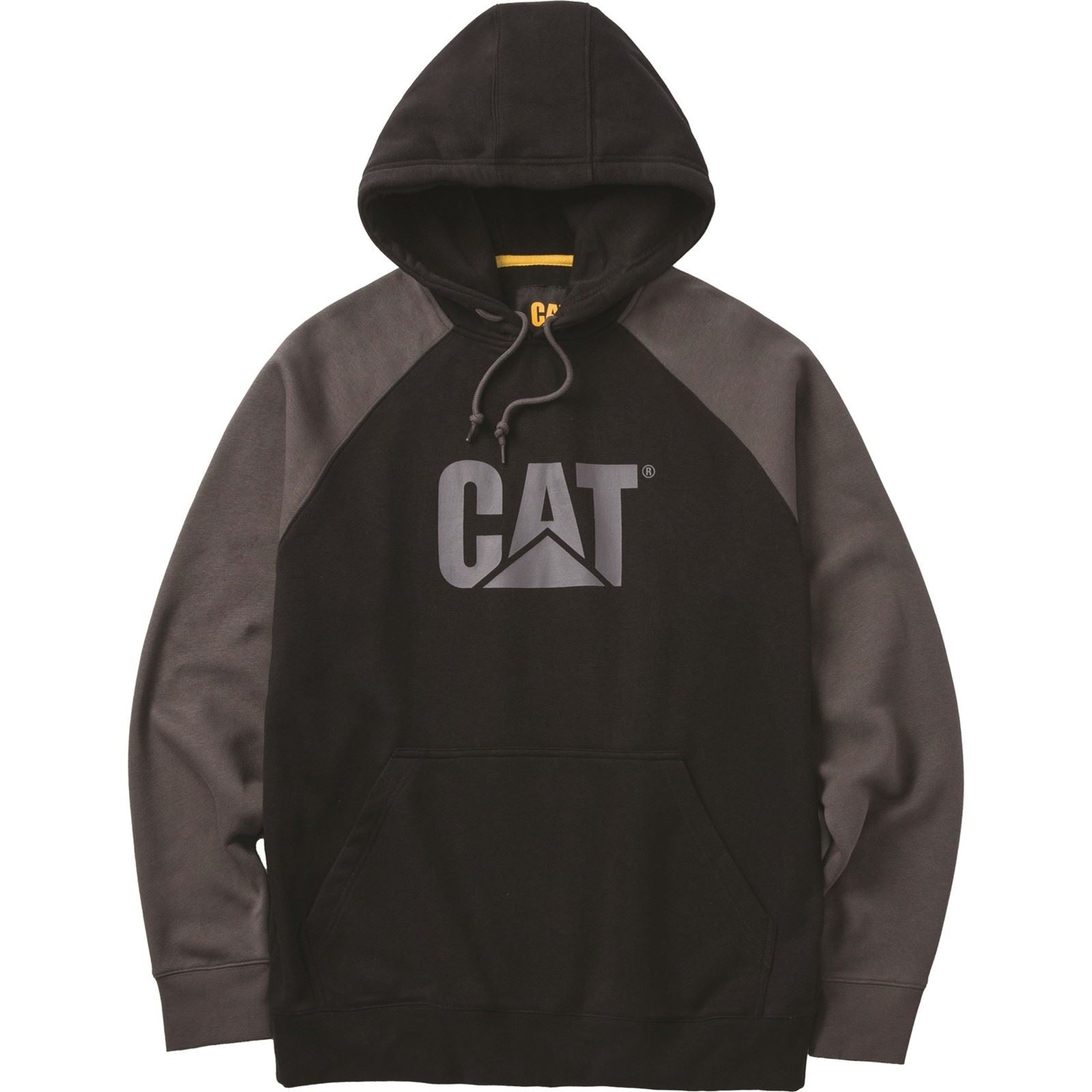 Caterpillar Raglan Cotton Men's Black Hooded Sweatshirt