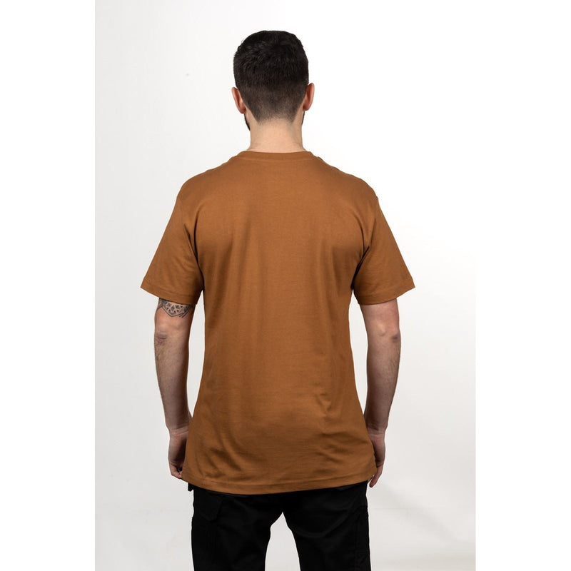 Caterpillar Trademark Logo Cotton Men's Bronze T-Shirt