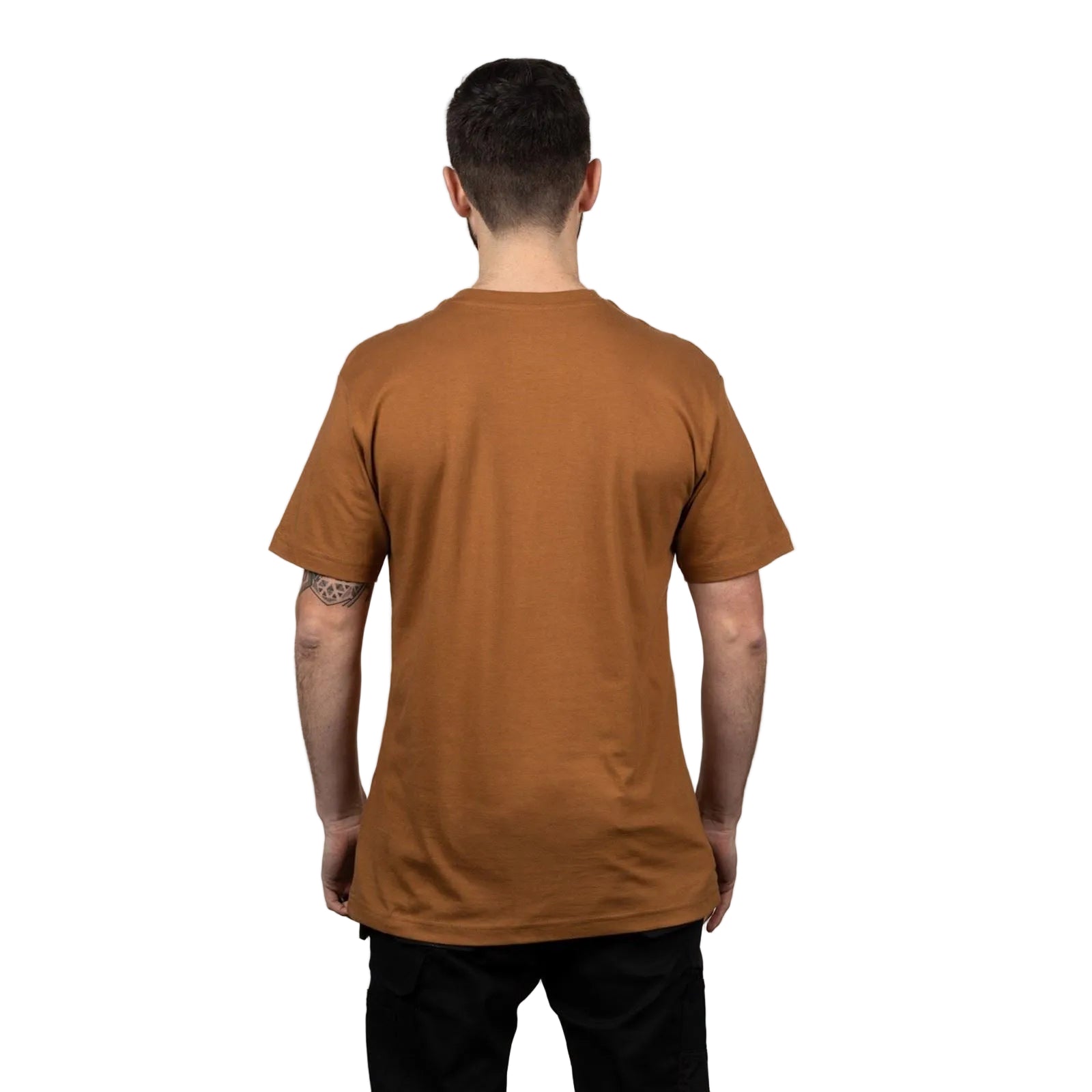 Caterpillar Trademark Logo Cotton Men's Bronze T-Shirt