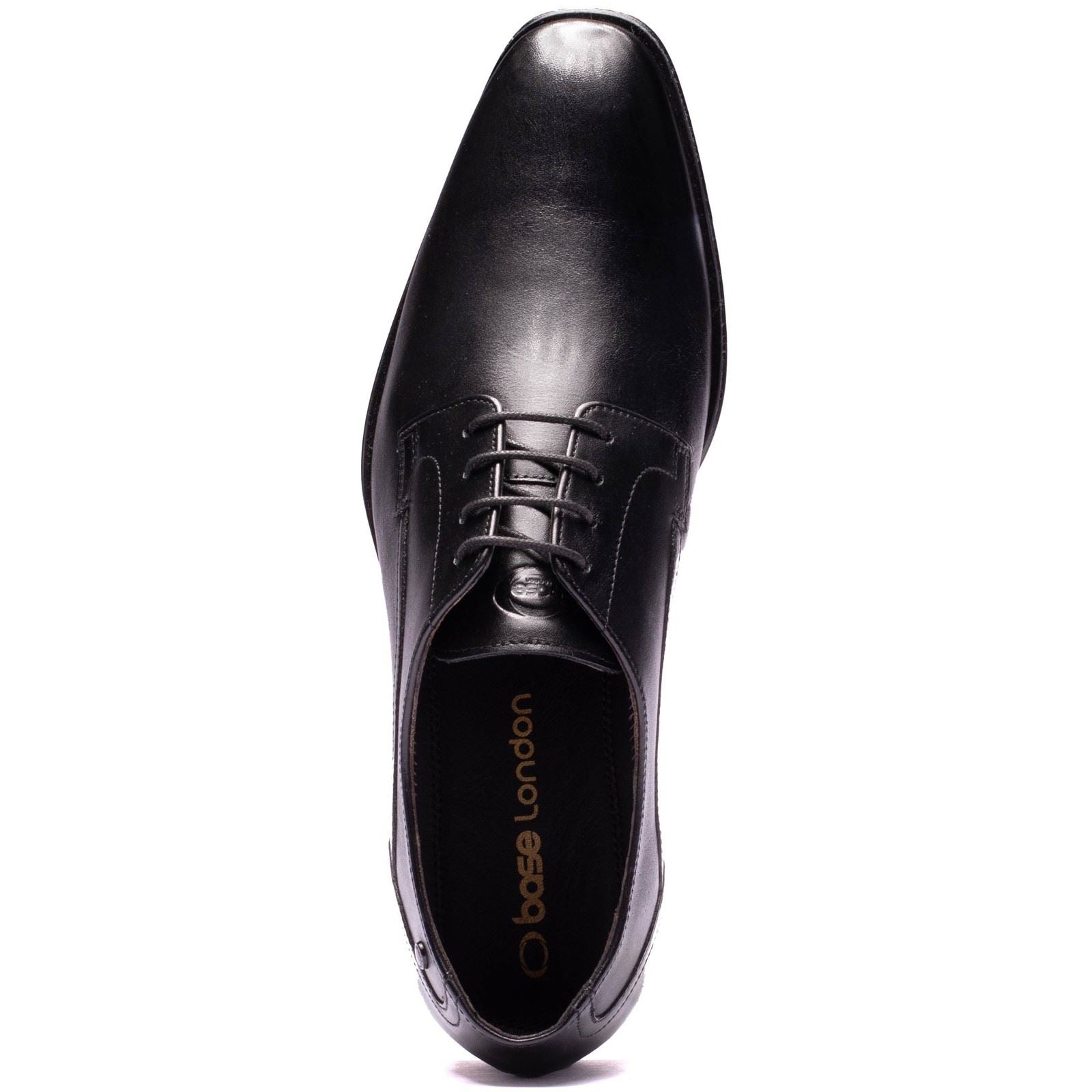 Base London Vance Leather Men's Black Derby Shoes