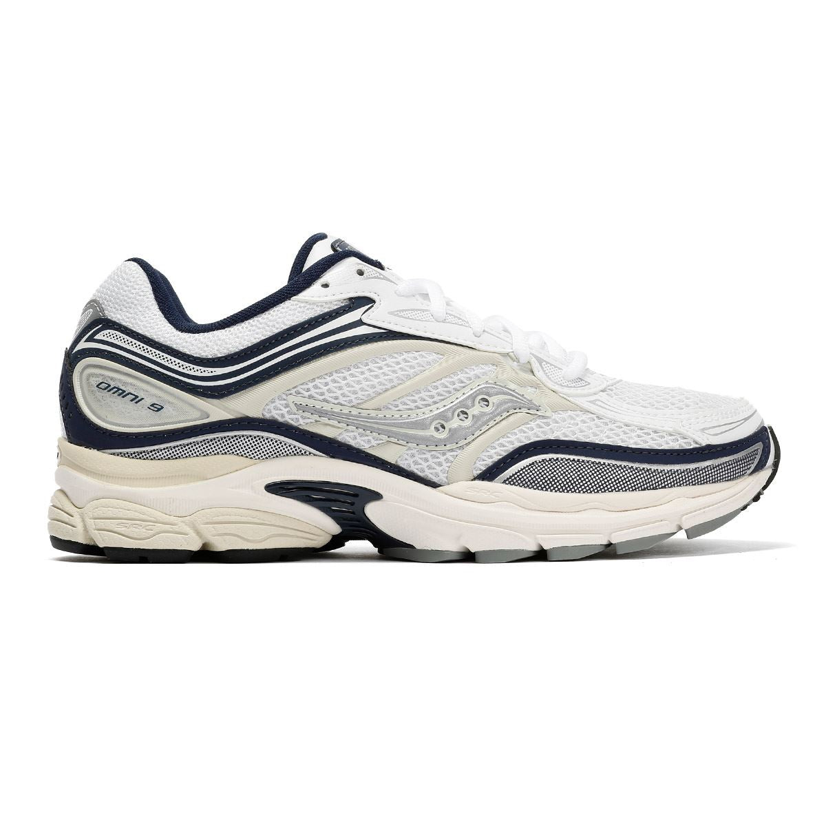 Saucony ProGrid Omni 9 White/Navy Trainers