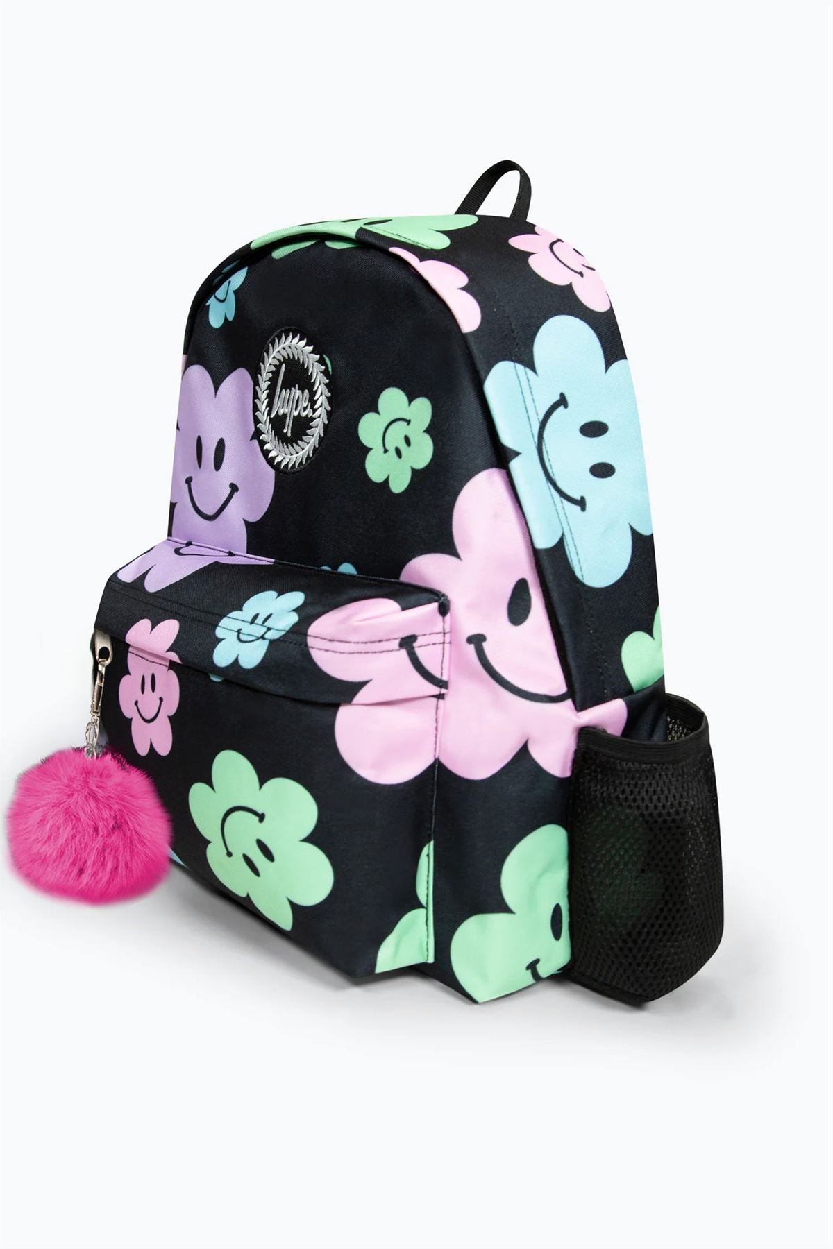 Hype Iconic Girl's Black Happy Flower Backpack