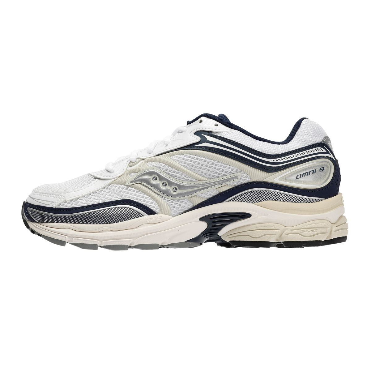 Saucony ProGrid Omni 9 White/Navy Trainers
