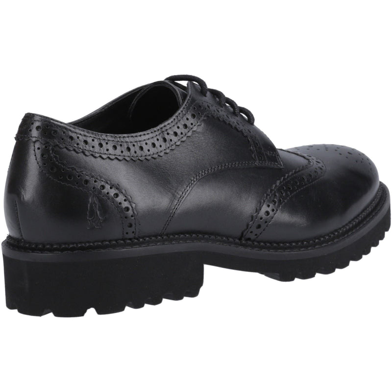 Hush Puppies Gabi Lace Up Leather Youth Girl's Black Brogues