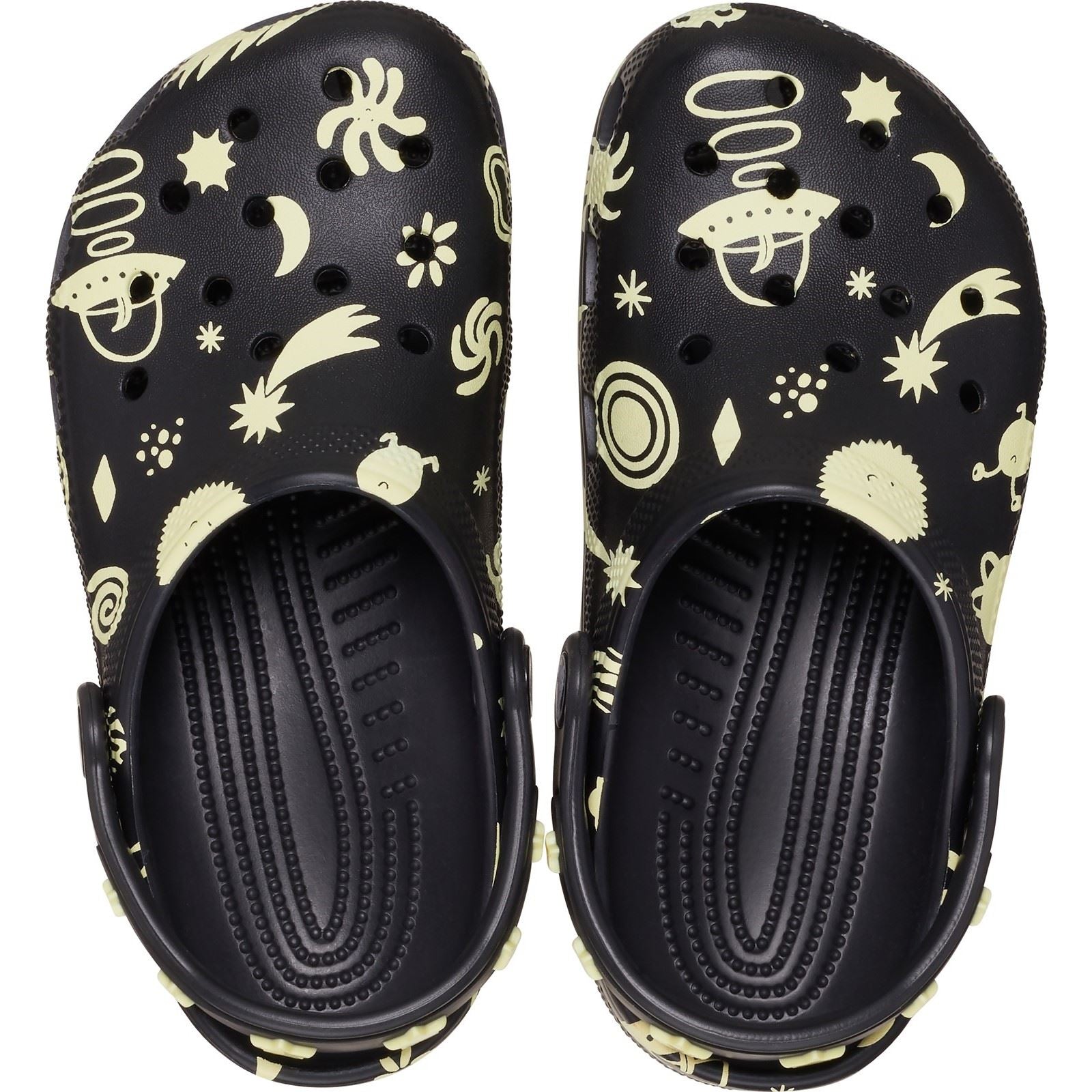 Crocs Classic Graphic Synthetic Black Clogs