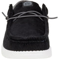 HEYDUDE Wally Funk Corduroy Textile Men's Black Boat Shoes
