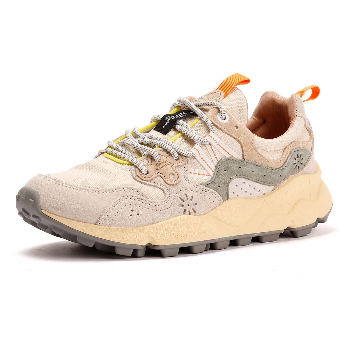 Flower Mountain Yamano 3 Off White/Green Trainers