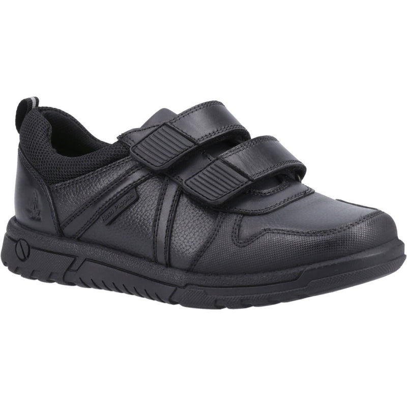 Hush Puppies Spencer Leather Junior Black Shoes
