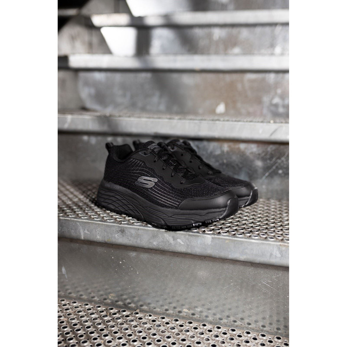 Skechers Workwear Relaxed Fit Textile Men's Black Safety Trainers