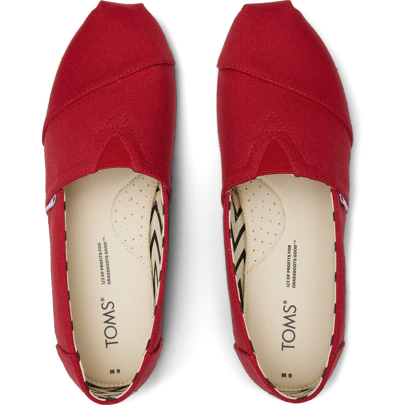 TOMS Alpargata 100% Cotton Men's Red Espadrilles